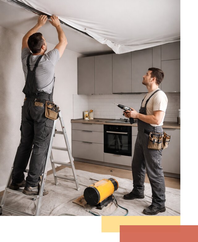 Монтаж натяжного потолка на кухне в находке