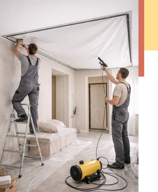 Монтаж натяжного потолка в прихожей в находке от 2733 руб. под ключ | ОТДЕЛОЧНИК-Нхд