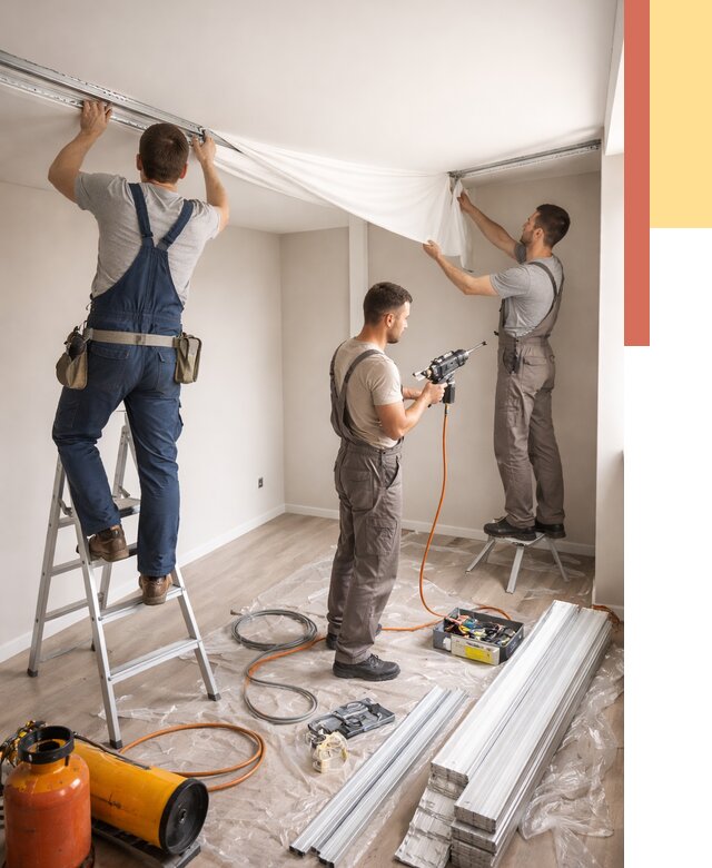 Монтаж натяжного потолка в студии в находке от 5673 руб. — быстро и недорого | ОТДЕЛОЧНИК-Нхд