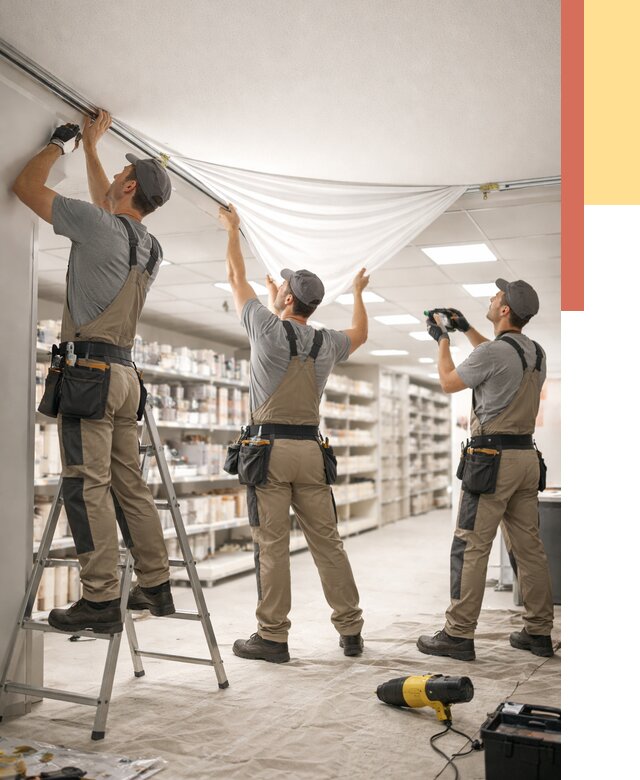 Монтаж натяжного потолка в магазине в находке от 4642 руб. быстро и недорого | ОТДЕЛОЧНИК-Нхд