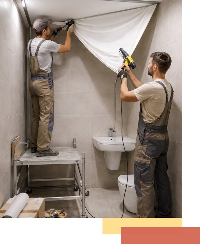 Монтаж натяжного потолка в санузле в находке