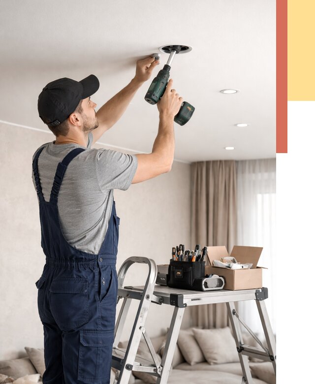 Установка и монтаж точечных светильников в натяжной потолок в находке от 1857 руб. | ОТДЕЛОЧНИК-Нхд