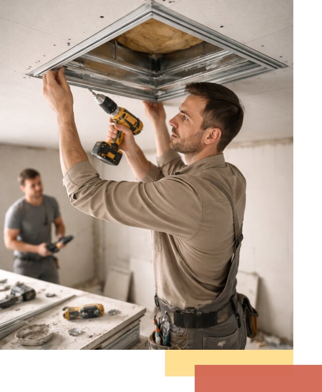 Монтаж люка в потолок из ГКЛ в находке