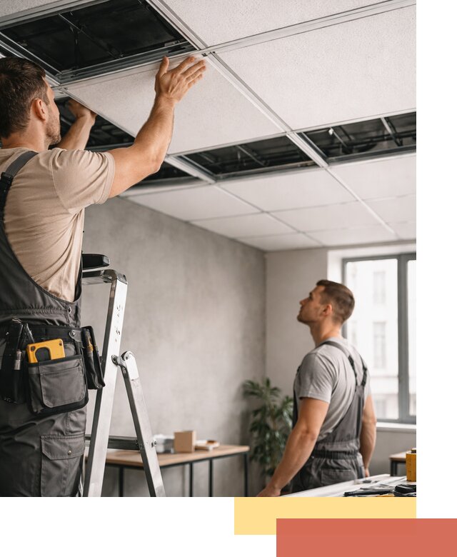 Монтаж потолочной плитки в находке качественно и в срок