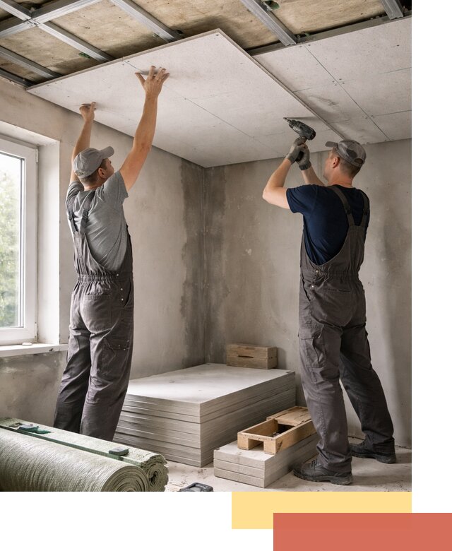 Шумоизоляция потолка панелями ЗИПС в находке